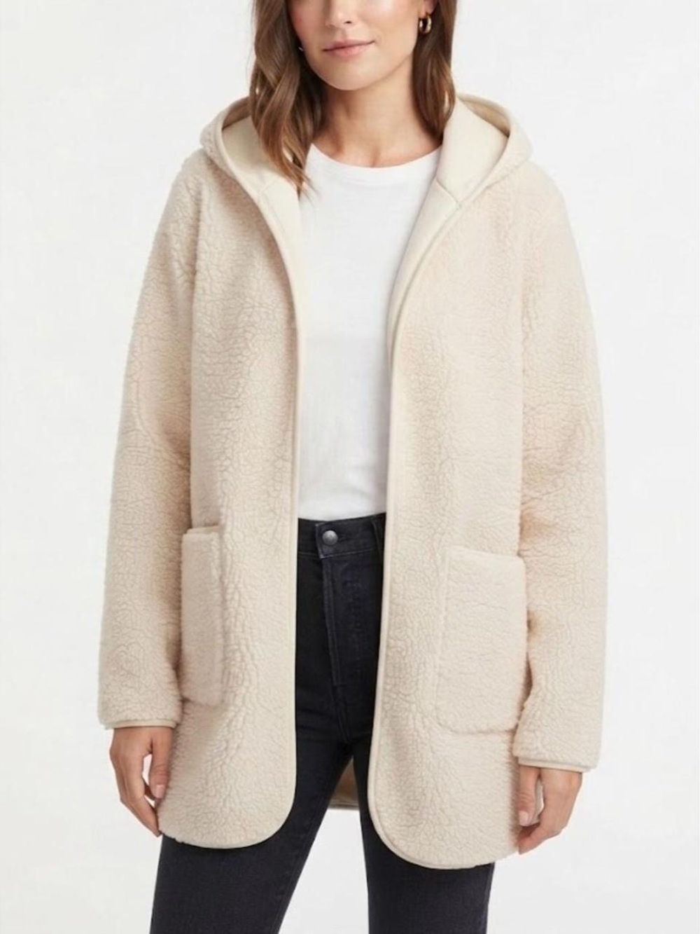 Joie Borge Teddy Fleece Open Front Jacket NWT